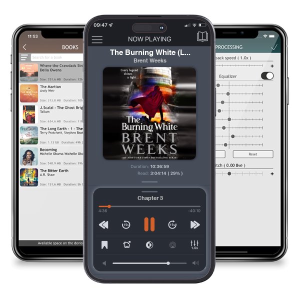 Download fo free audiobook The Burning White (Lightbringer, #5) by Brent Weeks and listen anywhere on your iOS devices in the ListenBook app.