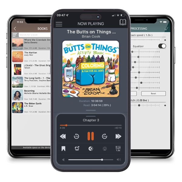 Download fo free audiobook The Butts on Things Activity Book: Coloring and Fun for All Ages by Brian Cook and listen anywhere on your iOS devices in the ListenBook app.