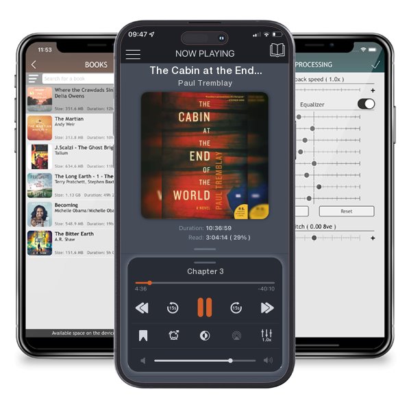 Download fo free audiobook The Cabin at the End of the World by Paul Tremblay and listen anywhere on your iOS devices in the ListenBook app.