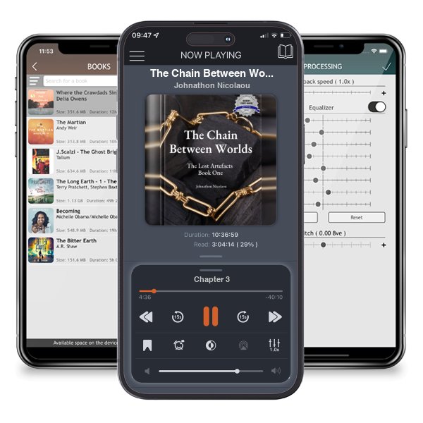 Download fo free audiobook The Chain Between Worlds (The Lost Artefacts #1) by Johnathon Nicolaou and listen anywhere on your iOS devices in the ListenBook app.
