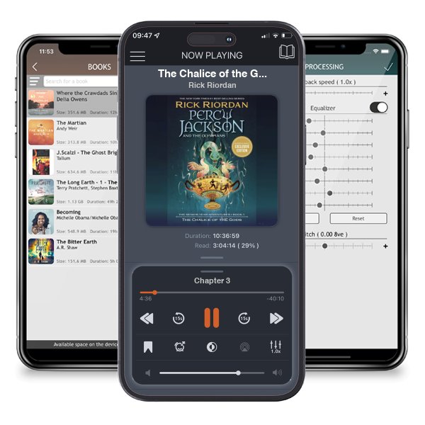Download fo free audiobook The Chalice of the Gods (B&N Exclusive Edition) (Percy Jackson and the Olympians Series #6) by Rick Riordan and listen anywhere on your iOS devices in the ListenBook app.