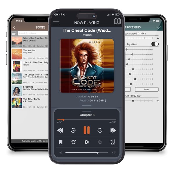 Download fo free audiobook The Cheat Code (Wisdom Revolution, #3) by Misba and listen anywhere on your iOS devices in the ListenBook app.