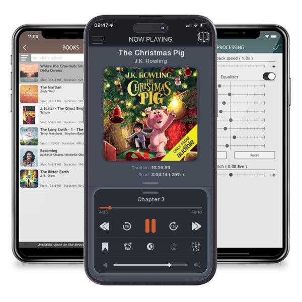 Download fo free audiobook The Christmas Pig by J.K. Rowling and listen anywhere on your iOS devices in the ListenBook app.