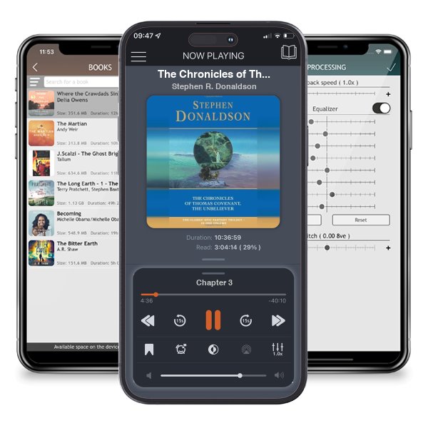 Download fo free audiobook The Chronicles of Thomas Covenant, the Unbeliever (The Chronicles of Thomas Covenant the Unbeliever, #1-3) by Stephen R. Donaldson and listen anywhere on your iOS devices in the ListenBook app.