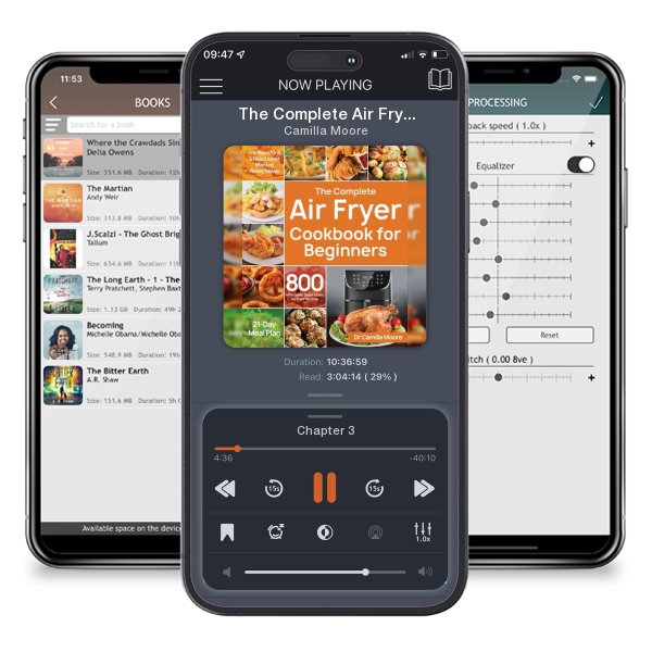 Download fo free audiobook The Complete Air Fryer Cookbook for Beginners: 800 Affordable, Quick & Easy Air Fryer Recipes Fry, Bake, Grill & Roast Most Wanted Family Meals 21-Day by Camilla Moore and listen anywhere on your iOS devices in the ListenBook app.