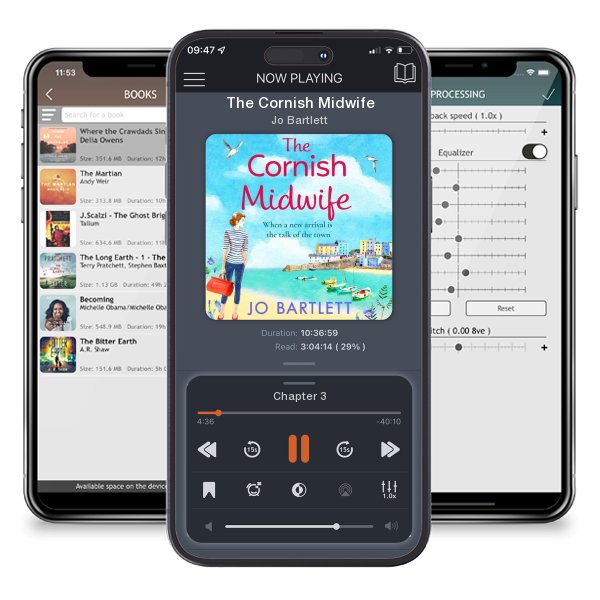 Download fo free audiobook The Cornish Midwife by Jo Bartlett and listen anywhere on your iOS devices in the ListenBook app.