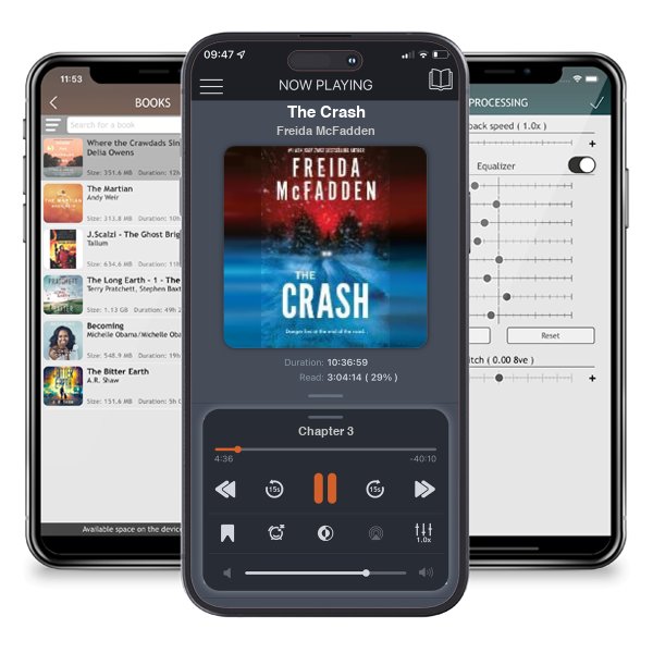 Download fo free audiobook The Crash by Freida McFadden and listen anywhere on your iOS devices in the ListenBook app.