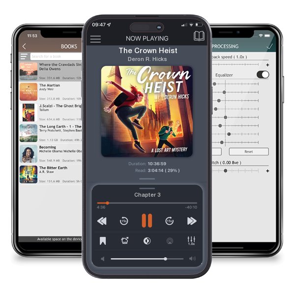 Download fo free audiobook The Crown Heist by Deron R. Hicks and listen anywhere on your iOS devices in the ListenBook app.