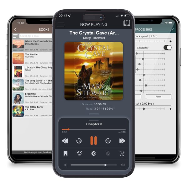 Download fo free audiobook The Crystal Cave (Arthurian Saga, #1) by Mary Stewart and listen anywhere on your iOS devices in the ListenBook app.