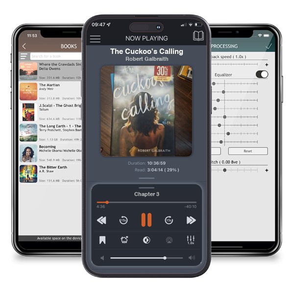 Download fo free audiobook The Cuckoo's Calling by Robert Galbraith and listen anywhere on your iOS devices in the ListenBook app.