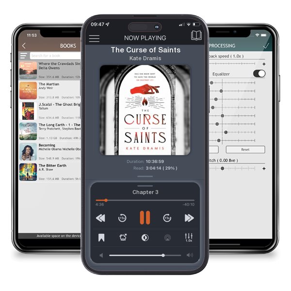 Download fo free audiobook The Curse of Saints by Kate Dramis and listen anywhere on your iOS devices in the ListenBook app.