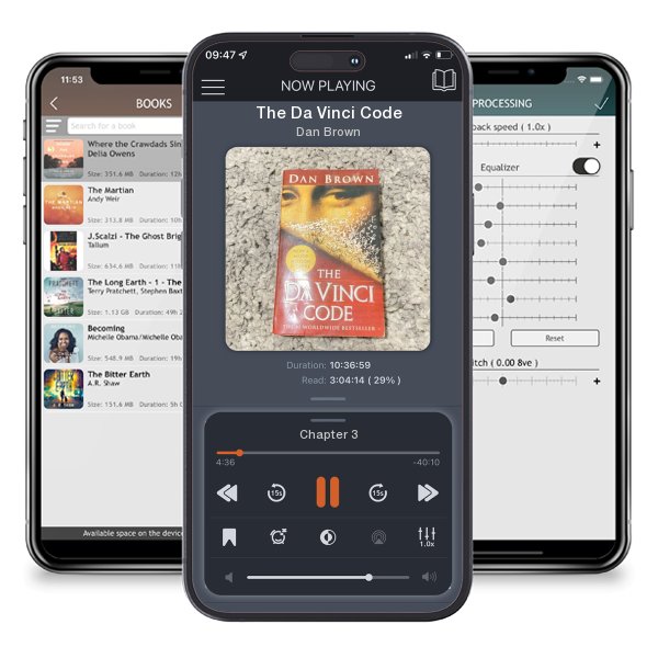 Download fo free audiobook The Da Vinci Code by Dan Brown and listen anywhere on your iOS devices in the ListenBook app.