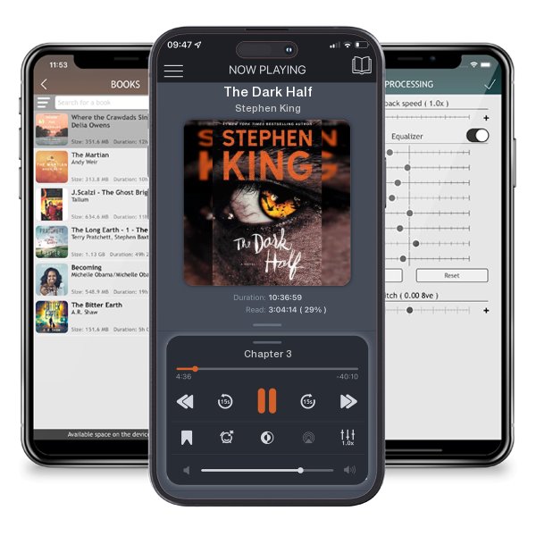 Download fo free audiobook The Dark Half by Stephen King and listen anywhere on your iOS devices in the ListenBook app.