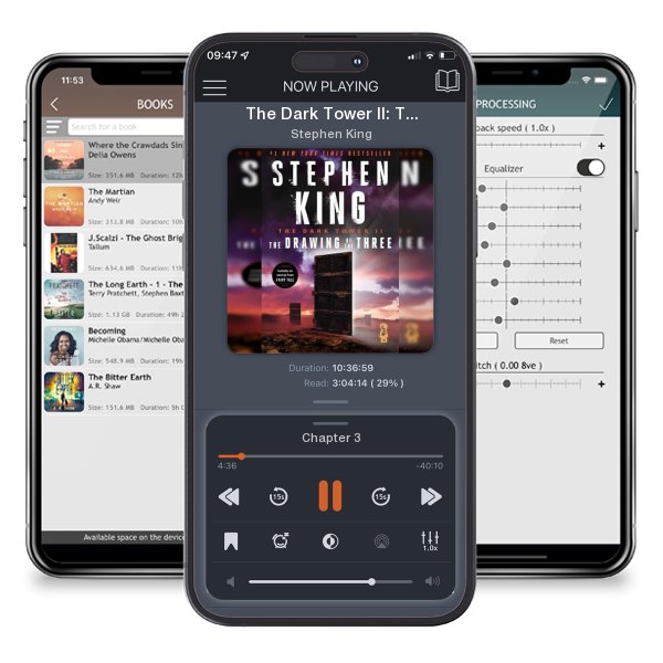Download fo free audiobook The Dark Tower II: The Drawing of the Three by Stephen King and listen anywhere on your iOS devices in the ListenBook app.
