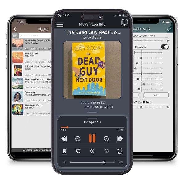 Download fo free audiobook The Dead Guy Next Door by Lucy Score and listen anywhere on your iOS devices in the ListenBook app.