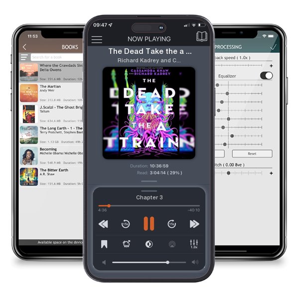 Download fo free audiobook The Dead Take the a Train by Richard Kadrey and Cassandra Khaw and listen anywhere on your iOS devices in the ListenBook app.