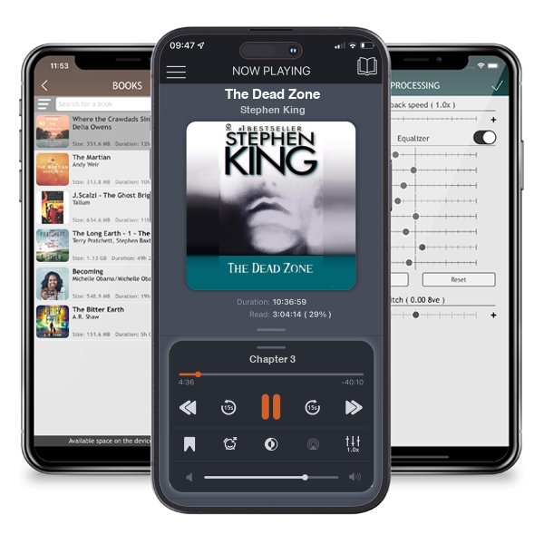 Download fo free audiobook The Dead Zone by Stephen King and listen anywhere on your iOS devices in the ListenBook app.