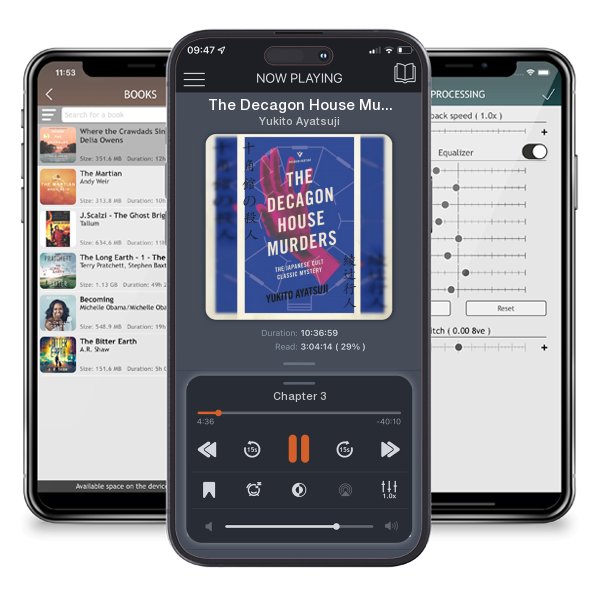 Download fo free audiobook The Decagon House Murders by Yukito Ayatsuji and listen anywhere on your iOS devices in the ListenBook app.