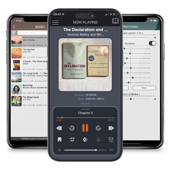 Download fo free audiobook The Declaration and Tuesday’s With Morrie by Gemma Malley and Mitch Albom and listen anywhere on your iOS devices in the ListenBook app.