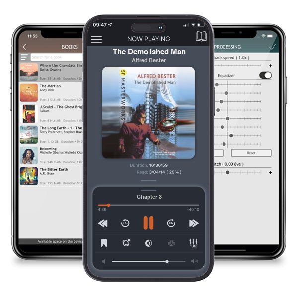 Download fo free audiobook The Demolished Man by Alfred Bester and listen anywhere on your iOS devices in the ListenBook app.