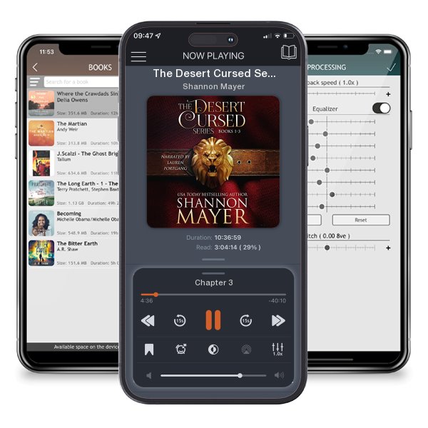 Download fo free audiobook The Desert Cursed Series Boxset, Books 1-3 by Shannon Mayer and listen anywhere on your iOS devices in the ListenBook app.