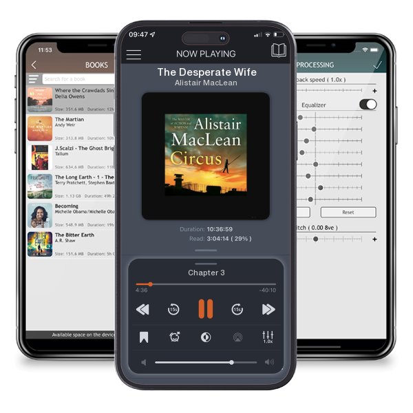Download fo free audiobook The Desperate Wife by Alistair MacLean and listen anywhere on your iOS devices in the ListenBook app.