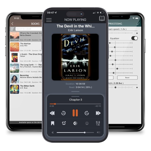 Download fo free audiobook The Devil in the White City by Erik Larson and listen anywhere on your iOS devices in the ListenBook app.