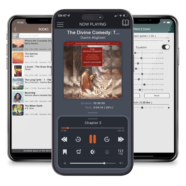 Download fo free audiobook The Divine Comedy: The Inferno, the Purgatorio, the Paradiso by Dante Alighieri and listen anywhere on your iOS devices in the ListenBook app.