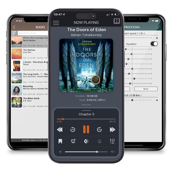 Download fo free audiobook The Doors of Eden by Adrian Tchaikovsky and listen anywhere on your iOS devices in the ListenBook app.