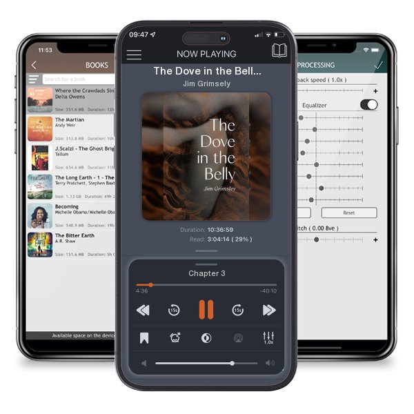 Download fo free audiobook The Dove in the Belly by Jim Grimsely and listen anywhere on your iOS devices in the ListenBook app.