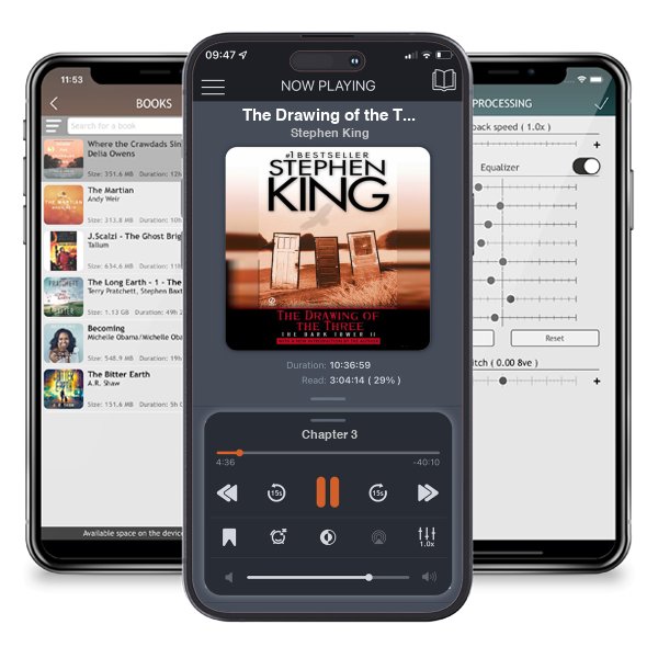 Download fo free audiobook The Drawing of the Three (The Dark Tower, #2) by Stephen King and listen anywhere on your iOS devices in the ListenBook app.