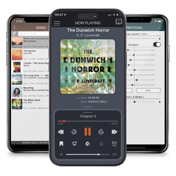 Download fo free audiobook The Dunwich Horror by H. P. Lovecraft and listen anywhere on your iOS devices in the ListenBook app.