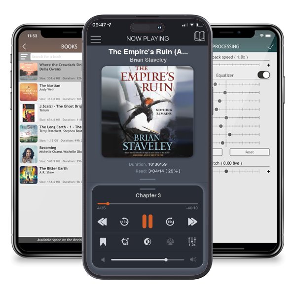 Download fo free audiobook The Empire\'s Ruin (Ashes of the Unhewn Throne, #1) by Brian Staveley and listen anywhere on your iOS devices in the ListenBook app.