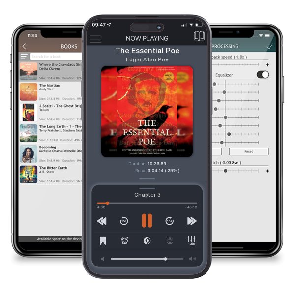 Download fo free audiobook The Essential Poe by Edgar Allan Poe and listen anywhere on your iOS devices in the ListenBook app.