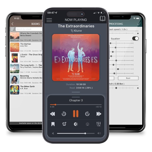 Download fo free audiobook The Extraordinaries by Tj Klune and listen anywhere on your iOS devices in the ListenBook app.