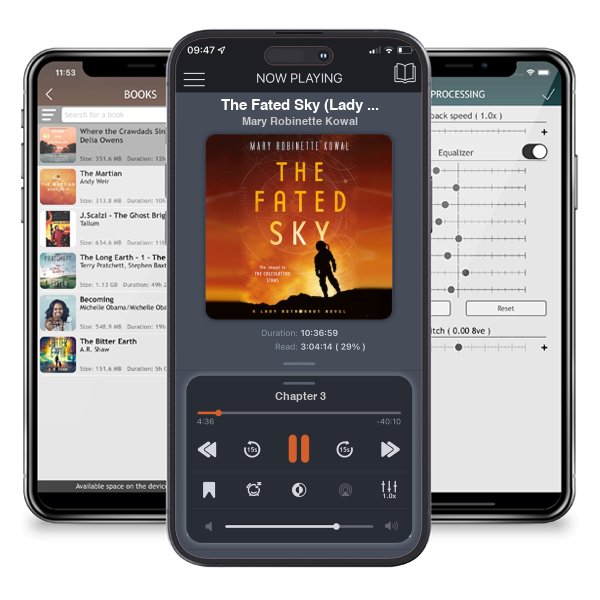 Download fo free audiobook The Fated Sky (Lady Astronaut Universe, #2) by Mary Robinette Kowal and listen anywhere on your iOS devices in the ListenBook app.