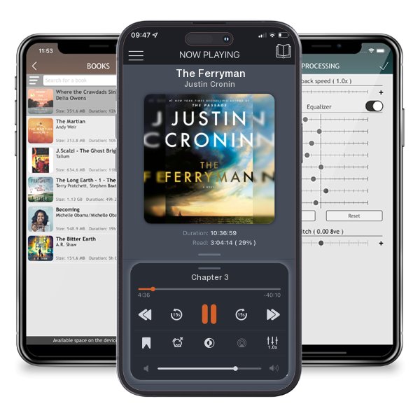 Download fo free audiobook The Ferryman by Justin Cronin and listen anywhere on your iOS devices in the ListenBook app.