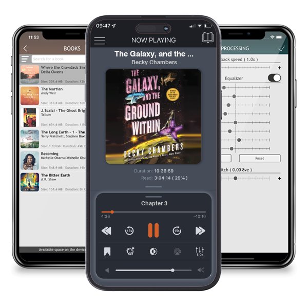 Download fo free audiobook The Galaxy, and the Ground Within (Wayfarers, #4) by Becky Chambers and listen anywhere on your iOS devices in the ListenBook app.