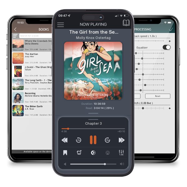 Download fo free audiobook The Girl from the Sea: A Graphic Novel by Molly Knox Ostertag and listen anywhere on your iOS devices in the ListenBook app.