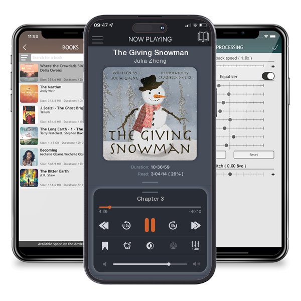 Download fo free audiobook The Giving Snowman by Julia Zheng and listen anywhere on your iOS devices in the ListenBook app.