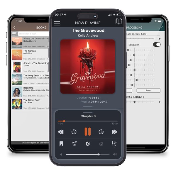 Download fo free audiobook The Gravewood by Kelly Andrew and listen anywhere on your iOS devices in the ListenBook app.