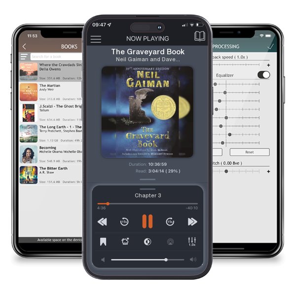 Download fo free audiobook The Graveyard Book by Neil Gaiman and Dave McKean and listen anywhere on your iOS devices in the ListenBook app.