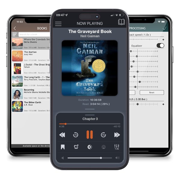 Download fo free audiobook The Graveyard Book by Neil Gaiman and listen anywhere on your iOS devices in the ListenBook app.