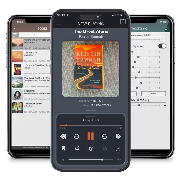 Download fo free audiobook The Great Alone by Kristin Hannah and listen anywhere on your iOS devices in the ListenBook app.