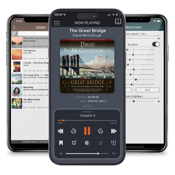 Download fo free audiobook The Great Bridge by David McCullough and listen anywhere on your iOS devices in the ListenBook app.