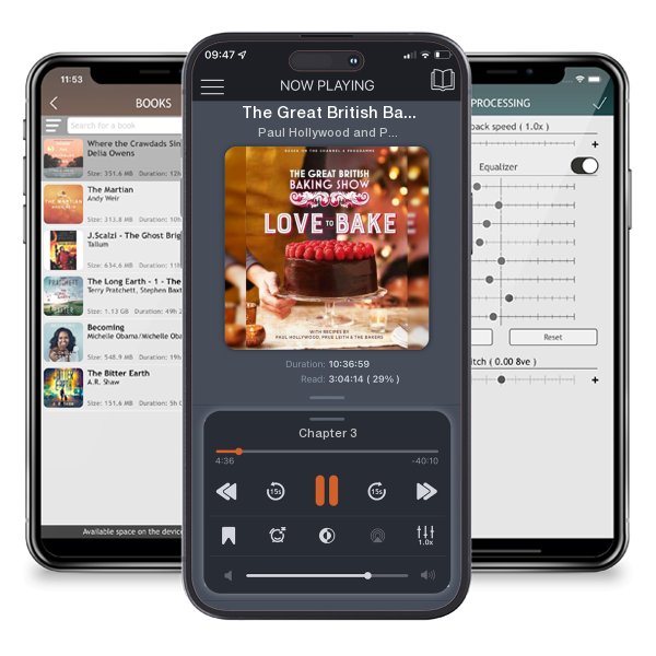 Download fo free audiobook The Great British Baking Show: Love to Bake by Paul Hollywood and Prue Leith and listen anywhere on your iOS devices in the ListenBook app.