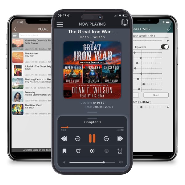 Download fo free audiobook The Great Iron War - Omnibus (Books 1-3) by Dean F. Wilson and listen anywhere on your iOS devices in the ListenBook app.