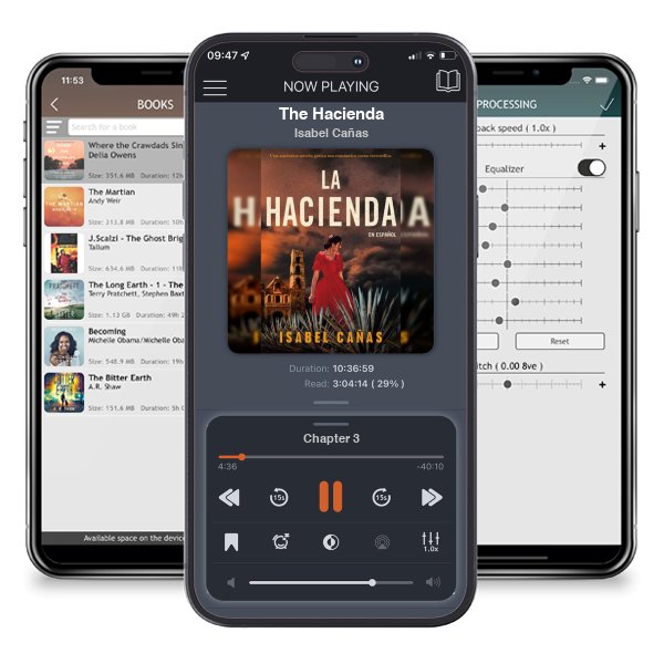 Download fo free audiobook The Hacienda by Isabel Cañas and listen anywhere on your iOS devices in the ListenBook app.