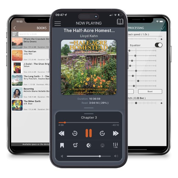Download fo free audiobook The Half-Acre Homestead: 46 Years of Building and Gardening by Lloyd Kahn and listen anywhere on your iOS devices in the ListenBook app.