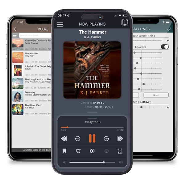 Download fo free audiobook The Hammer by K.J. Parker and listen anywhere on your iOS devices in the ListenBook app.